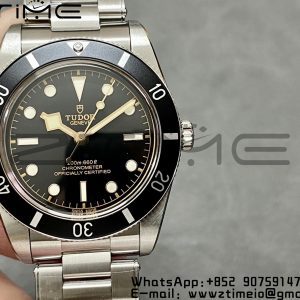 Tudor M79000N Heritage Black Bay 37mm SS ZF 1:1 Best Edition Black Dial on SS Bracelet A2824 - Super Clone Watch | 1:1 Best Version