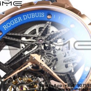 RD Excalibur Rddbex0940 RG BBR  1:1 Best Edition Skeleton Dial on Blue Camouflage Strap A2136 Tourbillon V2 - Super Clone Watch | 1:1 Best Version