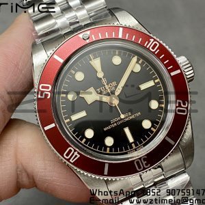 Tudor M7941 Heritage Black Bay Red Bezel ZF 1:1 Best Edition on SS Jubilee Bracelet A2824 - Super Clone Watch | 1:1 Best Version