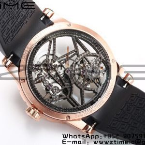 RD Excalibur Rddbex0393 RG BBR  1:1 Best Edition Skeleton Dial on Green Camouflage Strap A2136 Tourbillon V2 - Super Clone Watch | 1:1 Best Version