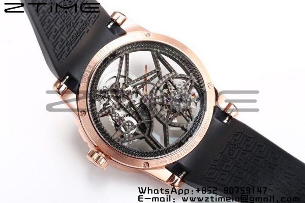 RD Excalibur Rddbex0393 RG BBR  1:1 Best Edition Skeleton Dial on Green Camouflage Strap A2136 Tourbillon V2 - Super Clone Watch | 1:1 Best Version