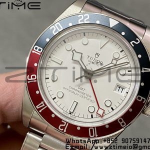 Tudor M79830RBBlack Bay GMT Pepsi Blue/Red Bezel ZF 1:1 Best Edition White Dial on SS Bracelet A2836 - Super Clone Watch | 1:1 Best Version
