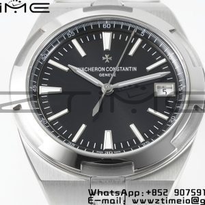 VC Overseas 4500V/110A-B483SS PPF 1:1 Best Edition Black Dial on SS Bracelet A5100 - Super Clone Watch | 1:1 Best Version
