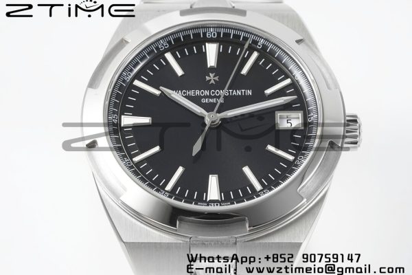 VC Overseas 4500V/110A-B483SS PPF 1:1 Best Edition Black Dial on SS Bracelet A5100 - Super Clone Watch | 1:1 Best Version