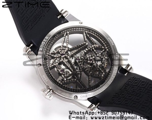 RD Excalibur Rddbex0393 SS BBR  1:1 Best Edition Skeleton Dial on Gray Camouflage Strap A2136 Tourbillon V2 - Super Clone Watch | 1:1 Best Version
