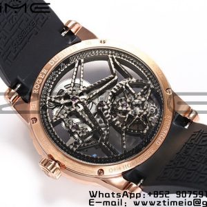 RD Excalibur Rddbex0940 RG BBR  1:1 Best Edition Skeleton Dial on Blue Camouflage Strap A2136 Tourbillon V2 - Super Clone Watch | 1:1 Best Version