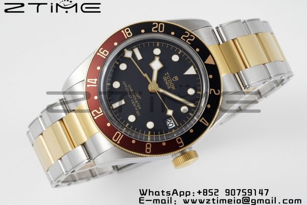 Tudor M79833 Black Bay GMT S&G Black/Brown Bezel ZF 1:1 Best Edition on SS/YG Bracelet A2836 - Super Clone Watch | 1:1 Best Version