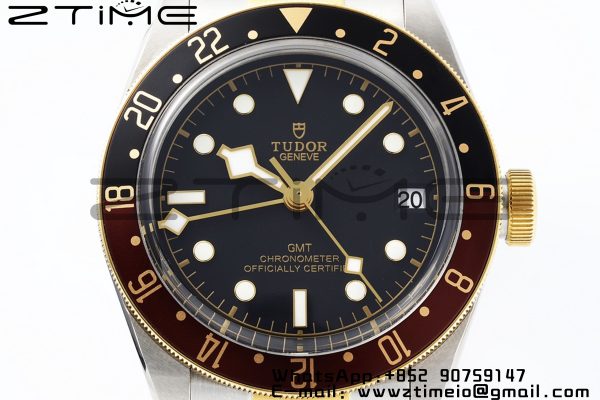 Tudor M79833 Black Bay GMT S&G Black/Brown Bezel ZF 1:1 Best Edition on SS/YG Bracelet A2836 - Super Clone Watch | 1:1 Best Version