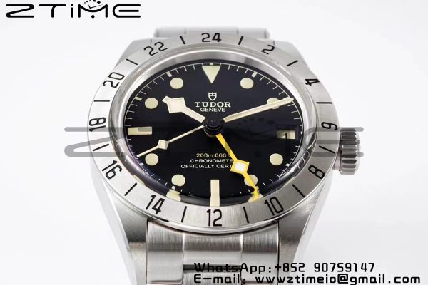 Tudor M79470 Black Bay GMT SS Bezel ZF 1:1 Best Edition Black Dial on SS Bracelet A2836 - Super Clone Watch | 1:1 Best Version
