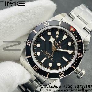 Tudor M79030N Heritage Black Bay 39mm SS ZF 1:1 Best Edition Black Dial on SS Bracelet A2824 - Super Clone Watch | 1:1 Best Version