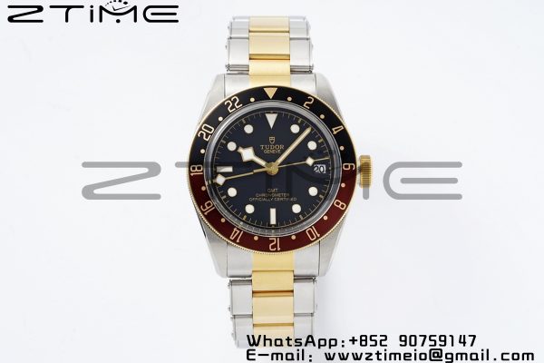 Tudor M79833 Black Bay GMT S&G Black/Brown Bezel ZF 1:1 Best Edition on SS/YG Bracelet A2836 - Super Clone Watch | 1:1 Best Version