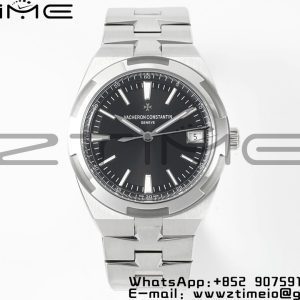 VC Overseas 4500V/110A-B483SS PPF 1:1 Best Edition Black Dial on SS Bracelet A5100 - Super Clone Watch | 1:1 Best Version