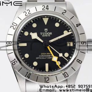 Tudor M79470 Black Bay GMT SS Bezel ZF 1:1 Best Edition Black Dial on SS Bracelet A2836 - Super Clone Watch | 1:1 Best Version