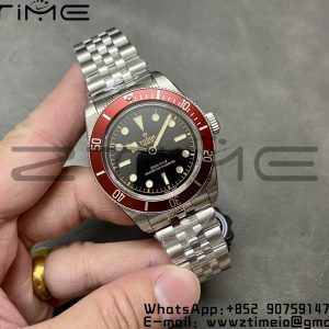 Tudor M7941 Heritage Black Bay Red Bezel ZF 1:1 Best Edition on SS Jubilee Bracelet A2824 - Super Clone Watch | 1:1 Best Version
