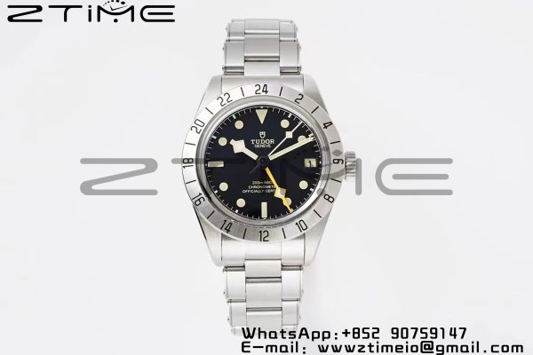 Tudor M79470 Black Bay GMT SS Bezel ZF 1:1 Best Edition Black Dial on SS Bracelet A2836 - Super Clone Watch | 1:1 Best Version