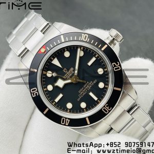 Tudor M79030N Heritage Black Bay 39mm SS ZF 1:1 Best Edition Black Dial on SS Bracelet A2824 - Super Clone Watch | 1:1 Best Version