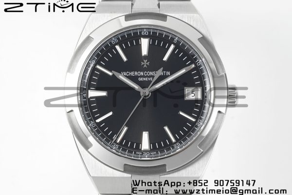 VC Overseas 4500V/110A-B483SS PPF 1:1 Best Edition Black Dial on SS Bracelet A5100 - Super Clone Watch | 1:1 Best Version