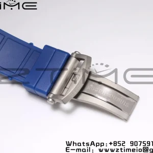 RD Excalibur RDDBEX0479 BBR 1:1 Best Edition Skeleton Black Dial on Blue Rubber Strap A2136 Tourbillon V4 - Super Clone Watch | 1:1 Best Version