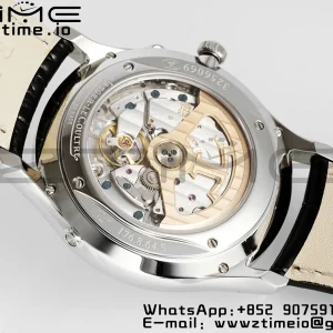Master Ultra Thin Moon 1368420 SS ZF 1:1 Best Edition White Dial on Black Leather Strap SA925 Super Clone V2 - Super Clone Watch | 1:1 Best Version