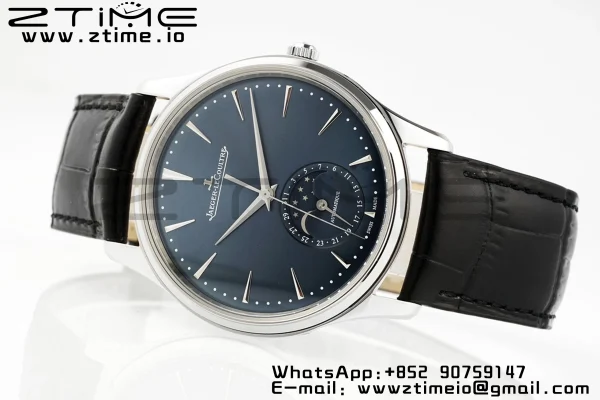Master Ultra Thin Moon 1368480 SS ZF 1:1 Best Edition Blue Dial on Black Leather Strap SA925 Super Clone V2 - Super Clone Watch | 1:1 Best Version