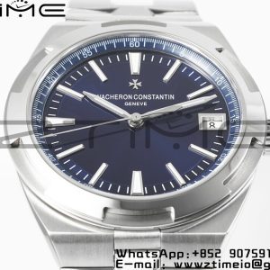 VC Overseas 4500V/110A-B128 SS PPF 1:1 Best Edition Blue Dial on SS Bracelet A5100 - Super Clone Watch | 1:1 Best Version