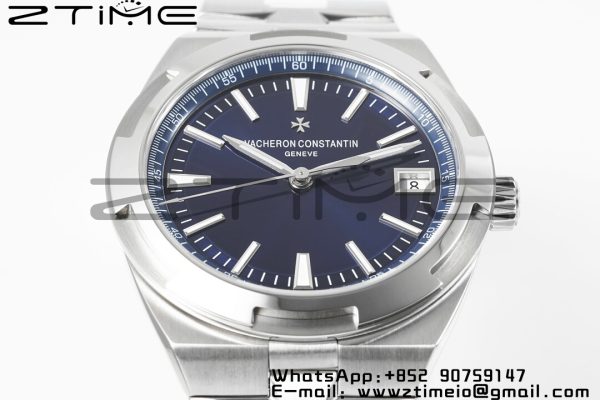VC Overseas 4500V/110A-B128 SS PPF 1:1 Best Edition Blue Dial on SS Bracelet A5100 - Super Clone Watch | 1:1 Best Version