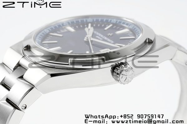 VC Overseas 4500V/110A-B128 SS PPF 1:1 Best Edition Blue Dial on SS Bracelet A5100 - Super Clone Watch | 1:1 Best Version