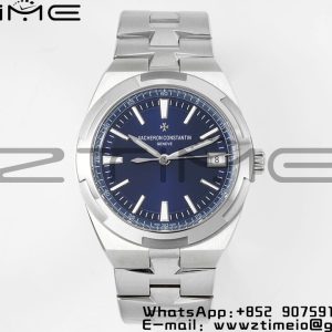 VC Overseas 4500V/110A-B128 SS PPF 1:1 Best Edition Blue Dial on SS Bracelet A5100 - Super Clone Watch | 1:1 Best Version
