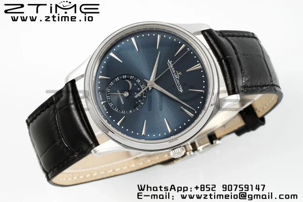 Master Ultra Thin Moon 1368480 SS ZF 1:1 Best Edition Blue Dial on Black Leather Strap SA925 Super Clone V2 - Super Clone Watch | 1:1 Best Version