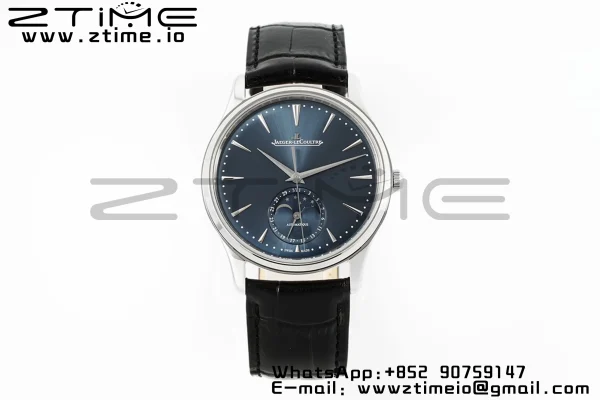 Master Ultra Thin Moon 1368480 SS ZF 1:1 Best Edition Blue Dial on Black Leather Strap SA925 Super Clone V2 - Super Clone Watch | 1:1 Best Version