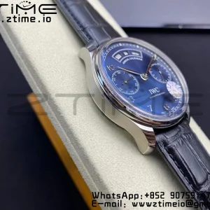 IWC Portuguese Real PR Real Annual Calendar IW503502 ZF 1:1 Best Edition Blue Dial on Black Leather Strap A52850 - Super Clone Watch | 1:1 Best Version