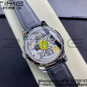 IWC Portoghese Real PR Real Calendario Annuale IW503502 ZF 1:1 Best Edition Quadrante nero su cinturino in pelle nera A52850 - Orologio Super Clone | 1:1 Best Version