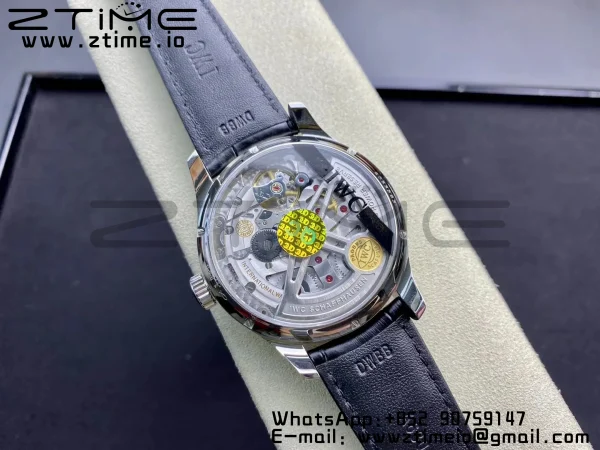 IWC Portoghese Real PR Real Calendario Annuale IW503502 ZF 1:1 Best Edition Quadrante nero su cinturino in pelle nera A52850 - Orologio Super Clone | 1:1 Best Version