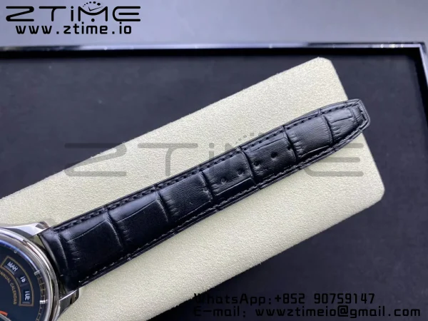 IWC Portoghese Real PR Real Calendario Annuale IW503502 ZF 1:1 Best Edition Quadrante nero su cinturino in pelle nera A52850 - Orologio Super Clone | 1:1 Best Version