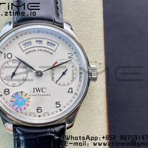 IWC Portuguese Real PR Real Annual Calendar IW503501 ZF 1:1 Best Edition White Dial on Black Leather Strap A52850 - Super Clone Watch | 1:1 Best Version