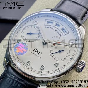 IWC Portuguese Real PR Real Annual Calendar IW503501 ZF 1:1 Best Edition White Dial on Black Leather Strap A52850 - Super Clone Watch | 1:1 Best Version