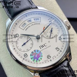 IWC Portuguese Real PR Real Annual Calendar IW503501 ZF 1:1 Best Edition White Dial on Black Leather Strap A52850 - Super Clone Watch | 1:1 Best Version
