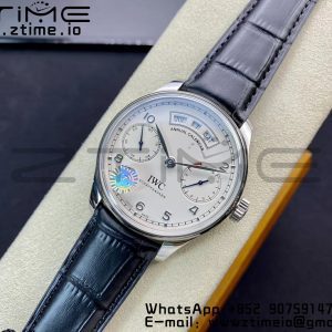 IWC Portuguese Real PR Real Annual Calendar IW503501 ZF 1:1 Best Edition White Dial on Black Leather Strap A52850 - Super Clone Watch | 1:1 Best Version