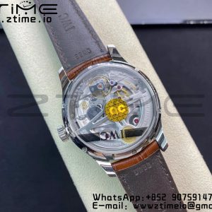 Portugalské hodinky IWC Real PR Real Annual Calendar RG IW503504 ZF 1:1 Best Edition White Dial on Brown Leather Strap A52850 - Super Clone Watch | 1:1 Best Version