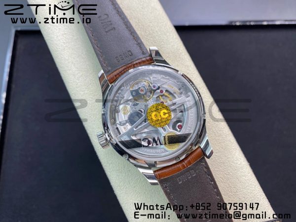 Portugalské hodinky IWC Real PR Real Annual Calendar RG IW503504 ZF 1:1 Best Edition White Dial on Brown Leather Strap A52850 - Super Clone Watch | 1:1 Best Version