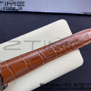 Portugalské hodinky IWC Real PR Real Annual Calendar RG IW503504 ZF 1:1 Best Edition White Dial on Brown Leather Strap A52850 - Super Clone Watch | 1:1 Best Version