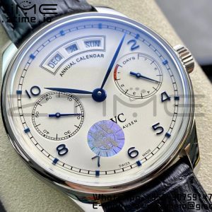 IWC Portuguese Real PR Real Annual Calendar IW503501 ZF 1:1 Best Edition White Dial on Black Leather Strap A52850 - Super Clone Watch | 1:1 Best Version