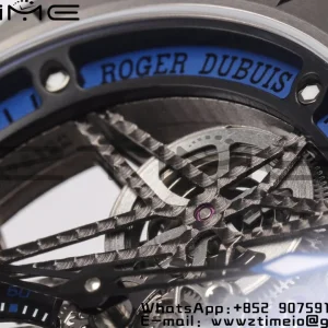 RD Excalibur RDDBEX0546 BBR 1:1 Best Edition Skeleton Blue Dial on White Rubber Strap A2136 Tourbillon V4 - Super Clone Watch | 1:1 Best Version