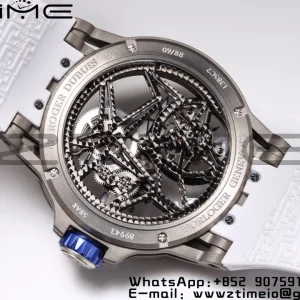 RD Excalibur RDDBEX0546 BBR 1:1 Best Edition Skeleton Blue Dial on White Rubber Strap A2136 Tourbillon V4 - Super Clone Watch | 1:1 Best Version