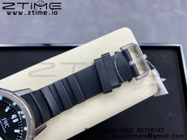 IWC Aquatimer Automatic  SS IW358002 V6SF 1:1 Best Edition Black Dial on Black Rubber Strap A2892 - Super Clone Watch | 1:1 Best Version