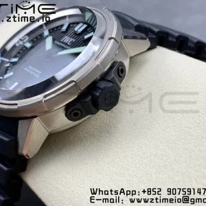 IWC Aquatimer Automatic  SS IW358002 V6SF 1:1 Best Edition Black Dial on Black Rubber Strap A2892 - Super Clone Watch | 1:1 Best Version