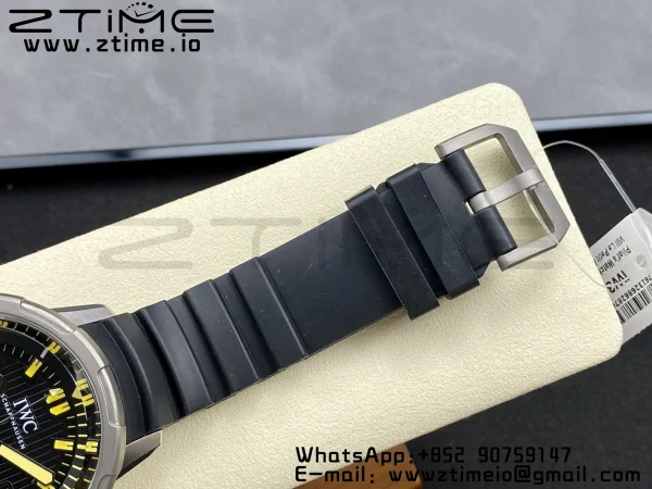 IWC Aquatimer Automatic  SS IW358001 V6SF 1:1 Best Edition Black Dial on Black Rubber Strap A2892 - Super Clone Watch | 1:1 Best Version