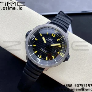 IWC Aquatimer Automatic  SS IW358001 V6SF 1:1 Best Edition Black Dial on Black Rubber Strap A2892 - Super Clone Watch | 1:1 Best Version