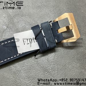 Panerai PAM01074 PAM1074 W Bronzo VSF 1:1 Best Edition Blue Dial on Blue Calfskin Strap P.900 Clone - Super Clone Watch | 1:1 Best Version
