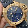 Panerai PAM01074 PAM1074 W Bronzo VSF 1:1 Best Edition Blue Dial on Blue Calfskin Strap P.900 Clone - Super Clone Watch | 1:1 Best Version